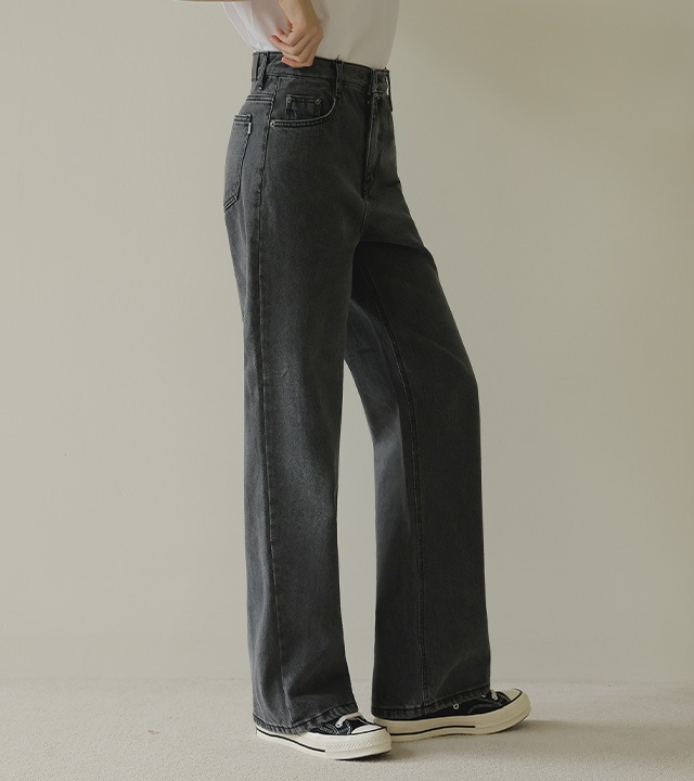 [RR]544グレーセミワイドパンツ