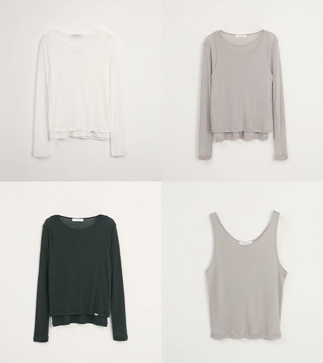 🌈[RR]コリンレイヤードテンセルTシャツ