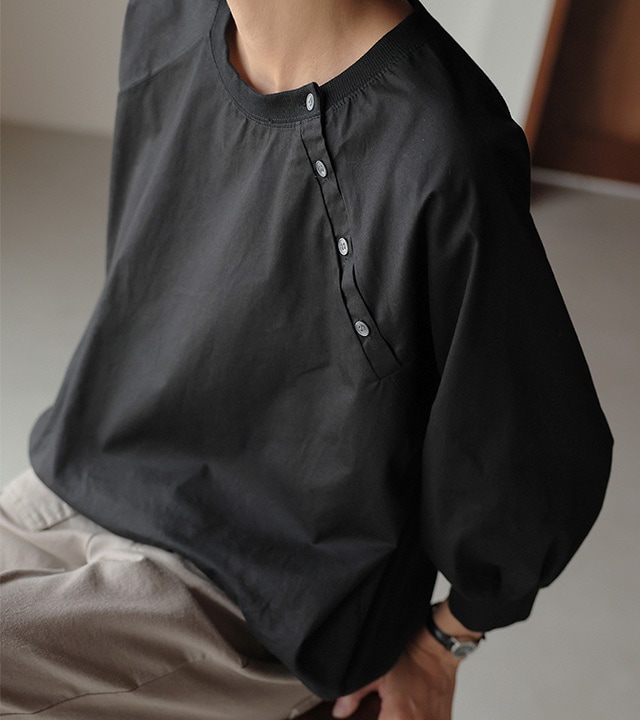 🌈[RR]ボタンシボリブラウスマンツーマン