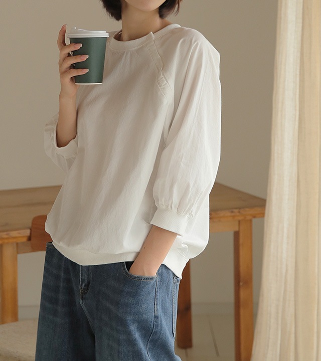 🌈[RR]ボタンシボリブラウスマンツーマン