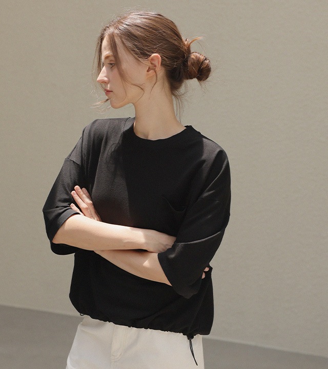 [RR]冷却PKストリング半袖トップス