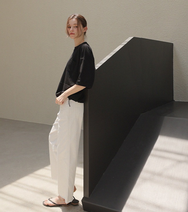 [RR]冷却PKストリング半袖トップス