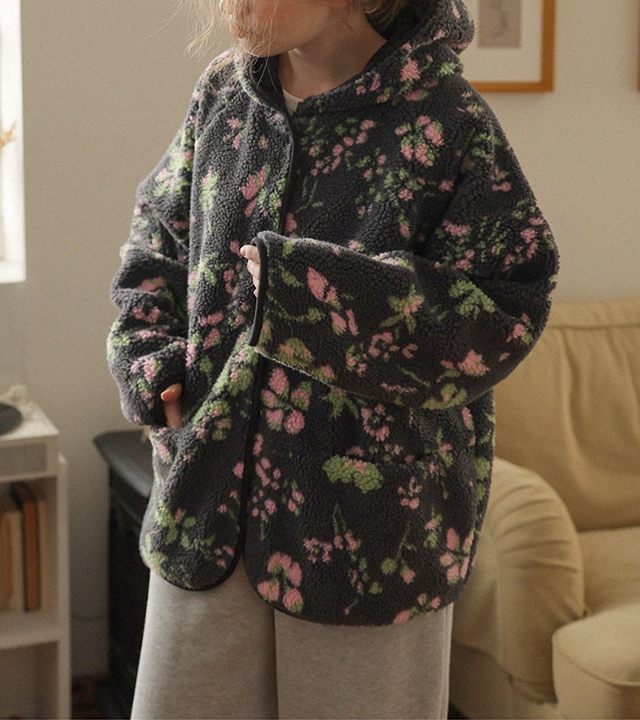 🌈[RR]フラングラフィック ボアフードジャンパー