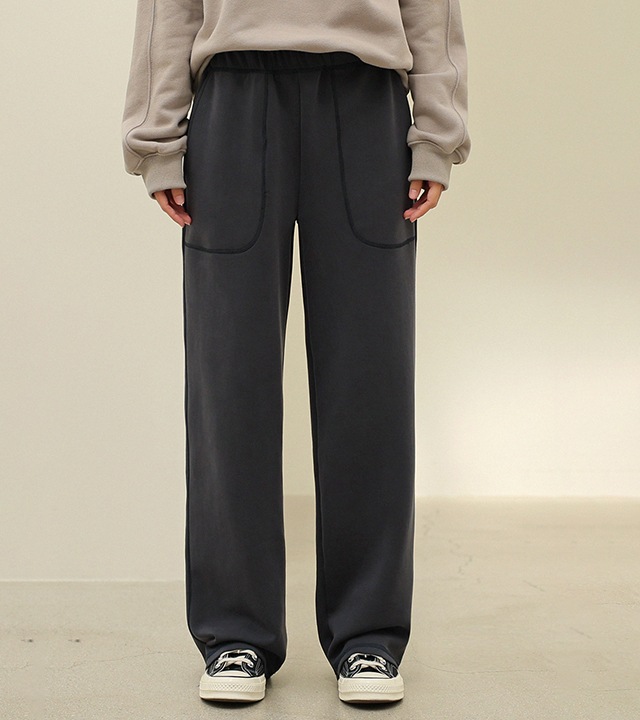[RR】エアクッションカバーステッチイージーパンツ
