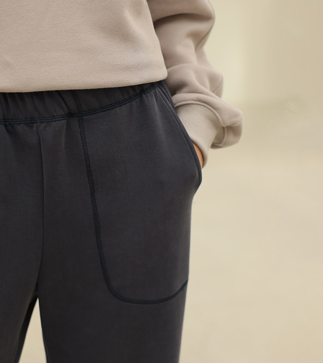 [RR】エアクッションカバーステッチイージーパンツ