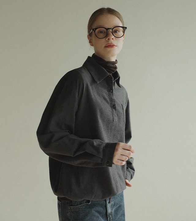 [RR]クリー起毛ストリングブラウス