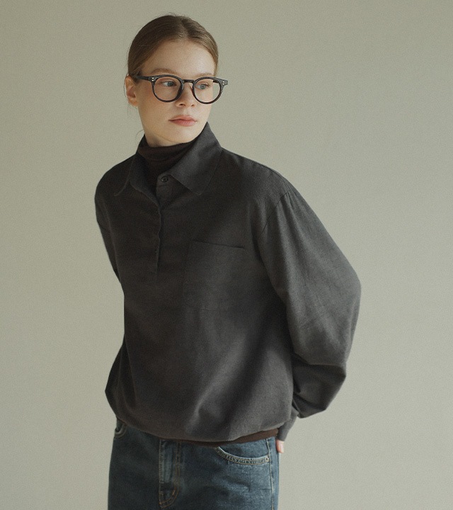 [RR]クリー起毛ストリングブラウス