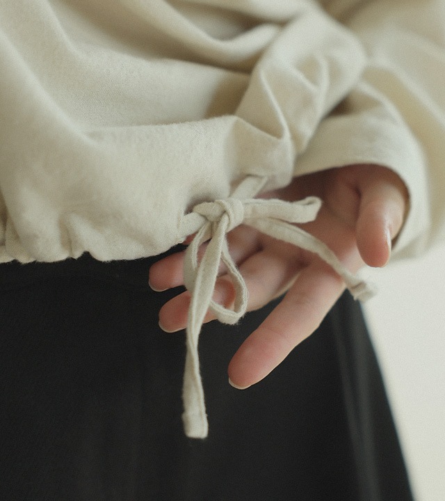 [RR]クリー起毛ストリングブラウス