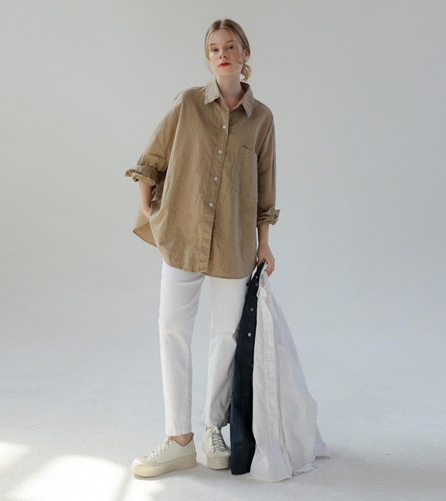 🌈[RR]マーレンルーズフィットリネンシャツ