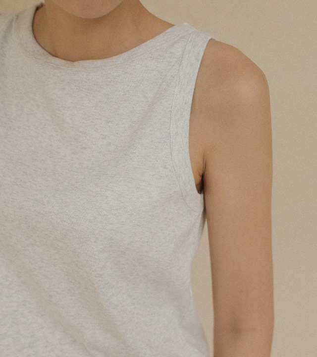 [RR]ナインボートネックノースリーブトップス