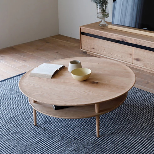 オーク無垢材　センターテーブル HIRASHIMA BORDO Oval120 リビングテーブル Hirashima ヒラシマ BORDO ボルド Oval｜モダン
