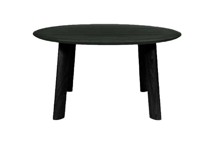 ダイニングテーブル REAL Style(リアルスタイル)　Cochi（コチ)　ラウンド ダイニングテーブル　オーク(ウレタン黒塗装)