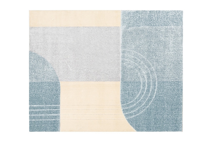 Prevell★青とグレーのラグ ラグ prevell プレーベル ベッキー ラグ (グレー) | 商品一覧