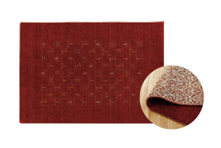 ラグ prevell プレーベル INDIA パラマギャベ ラグ (レッド)