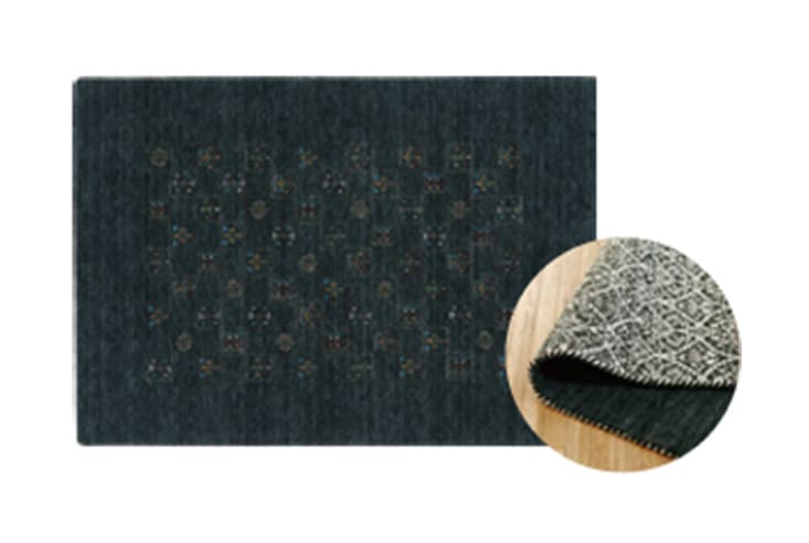 ラグ prevell プレーベル INDIA パラマギャベ ラグ (チャコール)