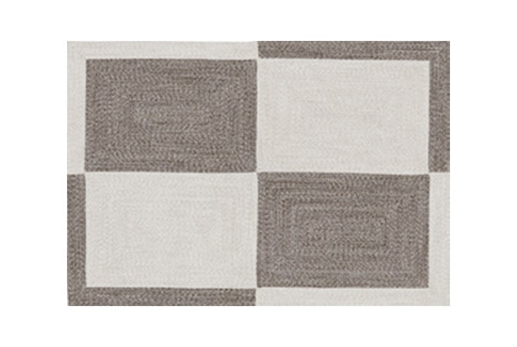 ラグ prevell プレーベル INDIA レポ ラグ(グレー)