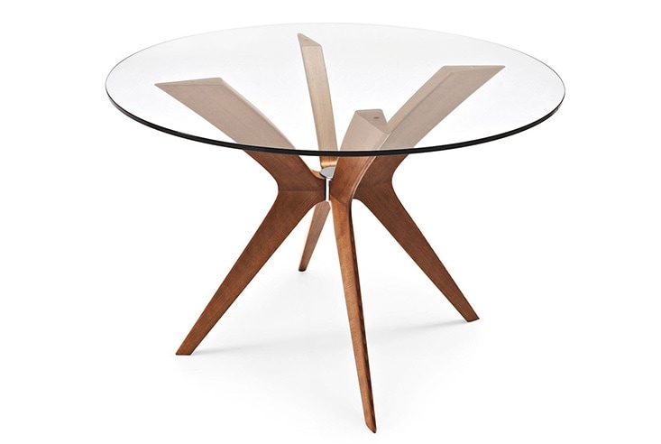 ダイニングテーブル　Calligaris(カリガリス)　TOKYO(トウキョウ)　Φ1200・ガラス天板