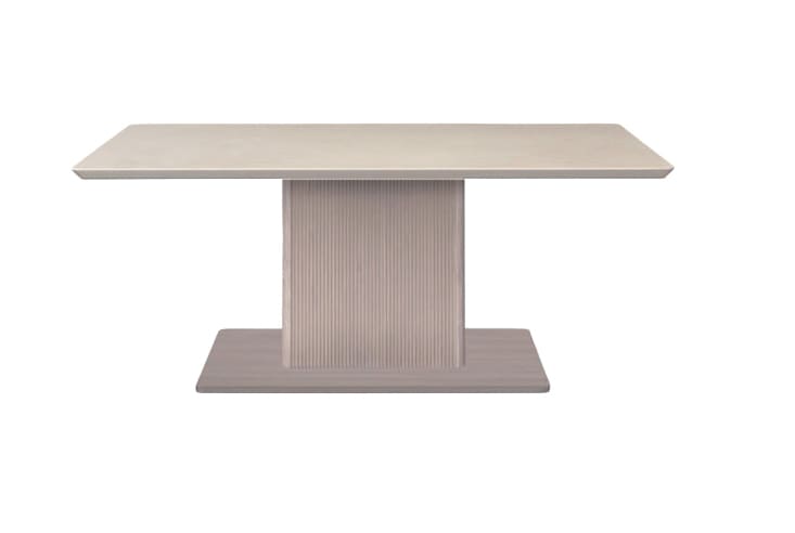 ダイニングテーブル MKMAEDA（エムケーマエダ）TATE One leg dining table (天板/セラミックアイボリー)・(脚/フロマージュ)