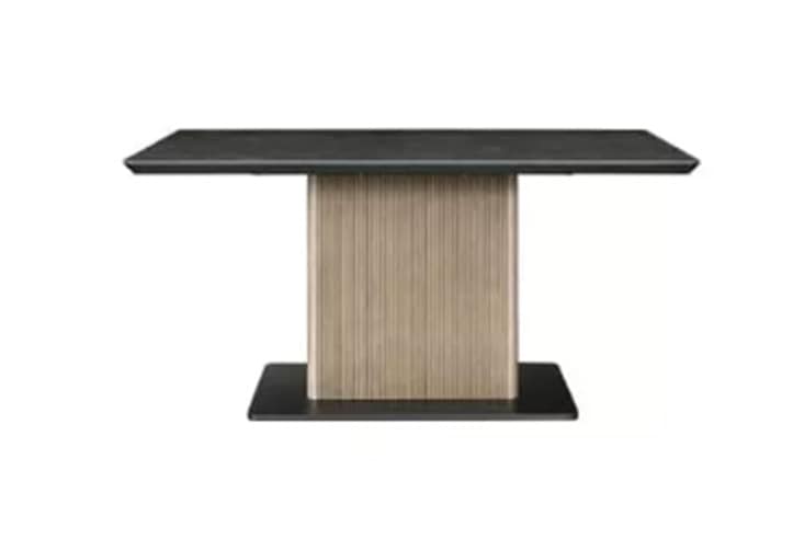 ダイニングテーブル MKMAEDA（エムケーマエダ）TATE One leg dining table (天板/セラミックグレー)・(支柱/フロマージュ・台座/ブラック)