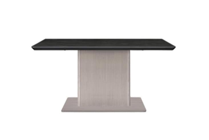 ダイニングテーブル MKMAEDA（エムケーマエダ）TATE One leg dining table (天板/セラミックグレー)・(支柱・台座/フロマージュ)