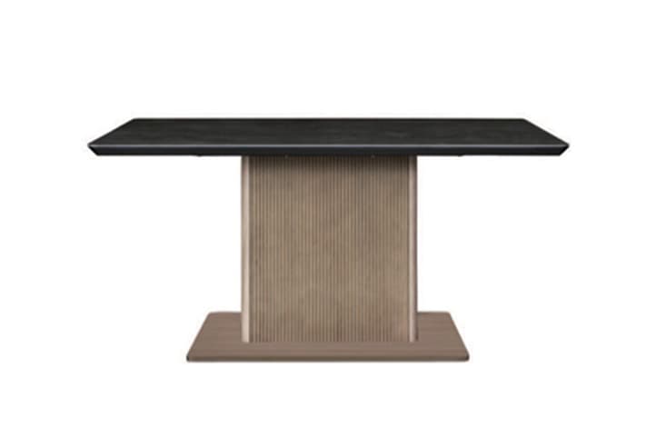ダイニングテーブル MKMAEDA（エムケーマエダ）TATE One leg dining table (天板/セラミックグレー)・(支柱・台座/グレージュ)