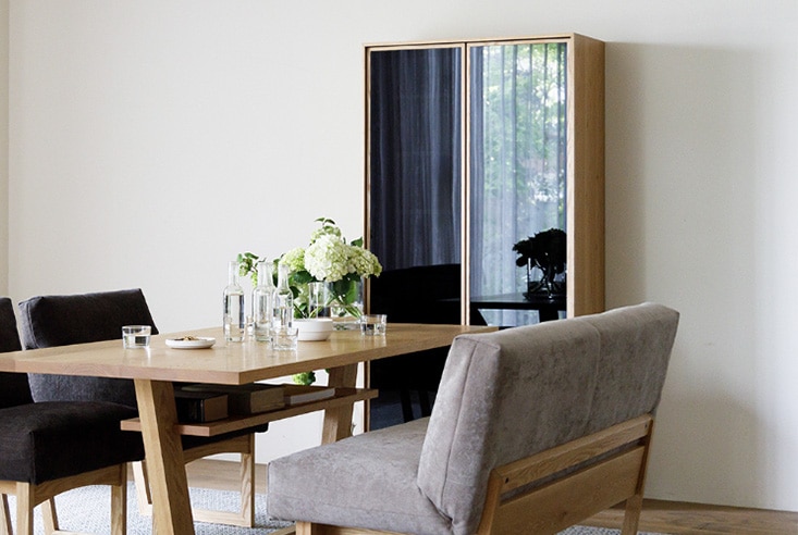Hirashima ヒラシマ LIBERIA PLUS Dining Cabinet リベリア プラス ダイニング キャビネット (オーク材)