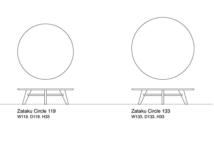 リビングテーブル Hirashima ヒラシマ AGILE Zataku Circle アジレ