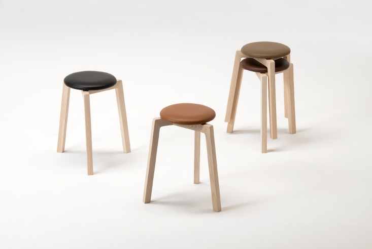 ダイニングチェア 大雪木工 センの木の家具 Stacking Stool 02(張地
