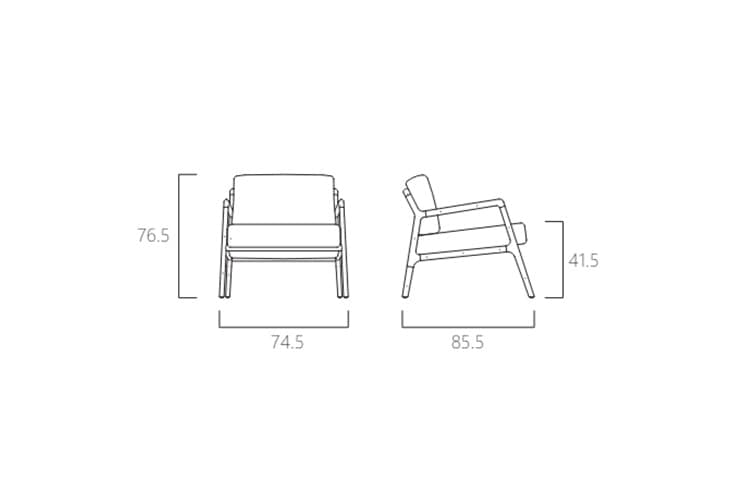 moda en casa /モーダ・エン・カーサ「LUNA」ラウンジチェア 1脚 moda