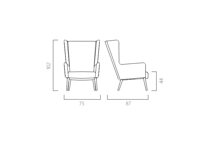 ラウンジチェア moda en casa/Sketch モーダエンカーサ/スケッチ