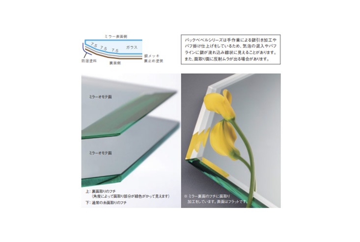 ミラー ARTE JAPAN アルテジャパン Back Bevel mirror バックベベル