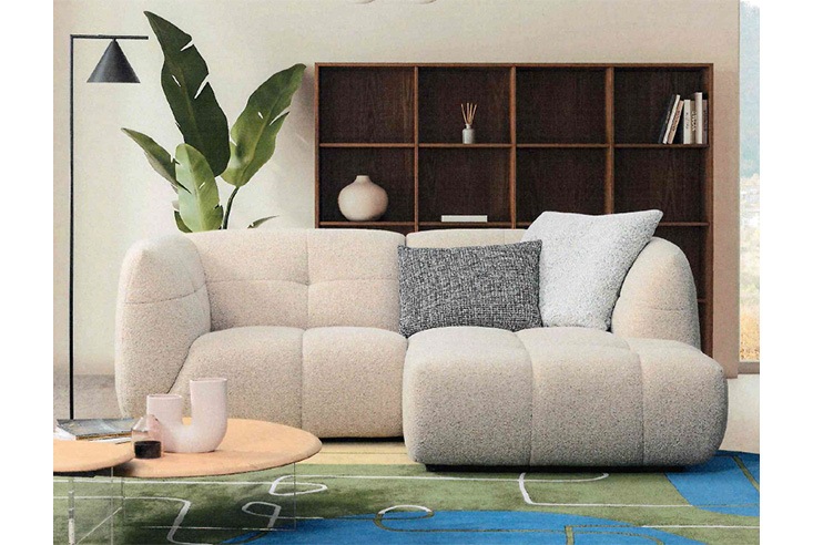 美品　ソファ　ファブリック ミラ ファブリックソファ 2人掛けソファ 肘付き ファブリック 2Pソファ