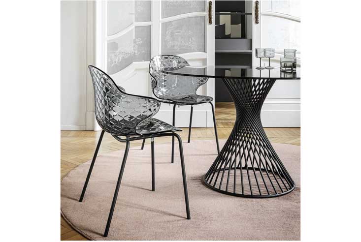calligaris カリガリス サントロペ　ダイニングチェア　クリア　ゴールド ダイニングチェア Calligaris(カリガリス) Saint Tropez(サントロペ