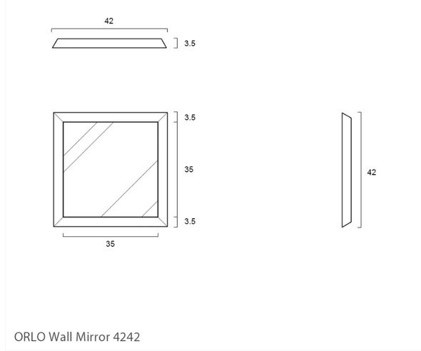ミラーHirashima ヒラシマ ORLO Wall Mirror 21/42/63/84 オーク