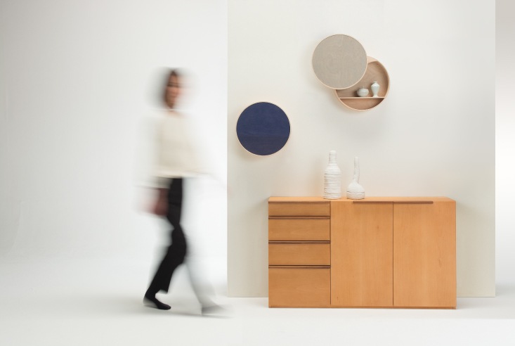 【新品未使用】大雪木工moon 壁掛け収納　収納ラック　インテリア　日本製 新品】大雪木工moon 収納ラック 壁かけラック インテリア