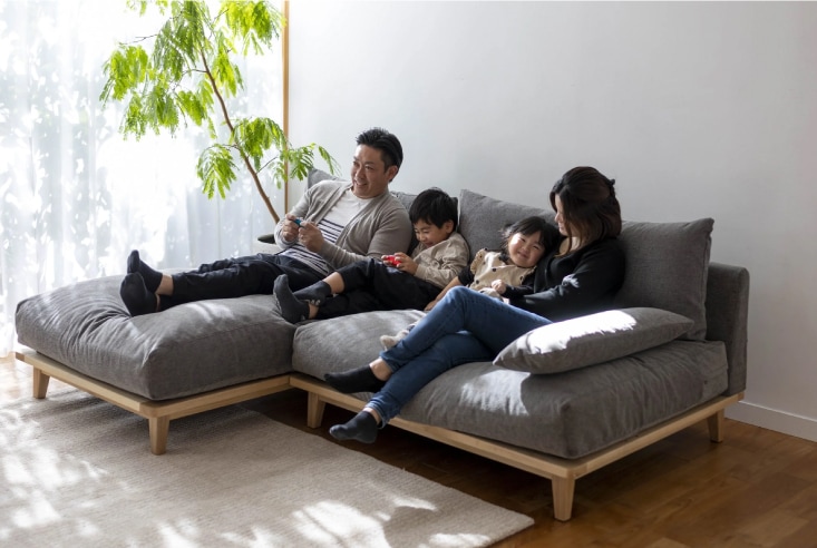ソファ Fumi(フミ) 幸せになるソファ ロング ペット対応生地