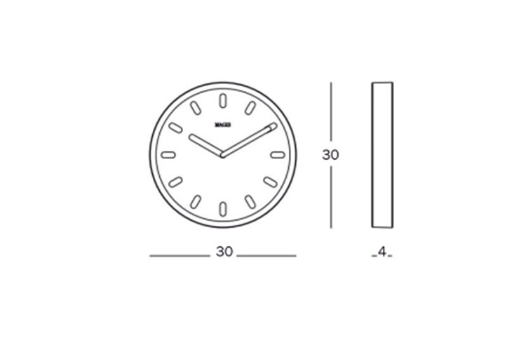 時計 MAGIS マジス Tempo テンポ 壁掛け時計 (ブラック)｜モダン