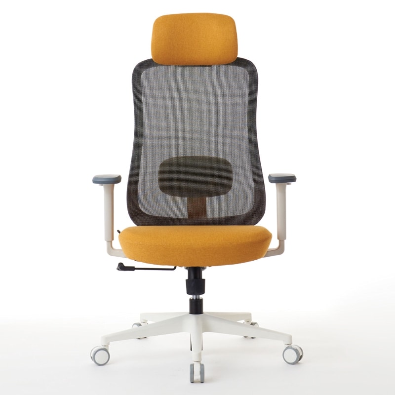 ROOM WORKS ワークチェア シンプルベーシック M2WH 張地イエロー RM2-WYE