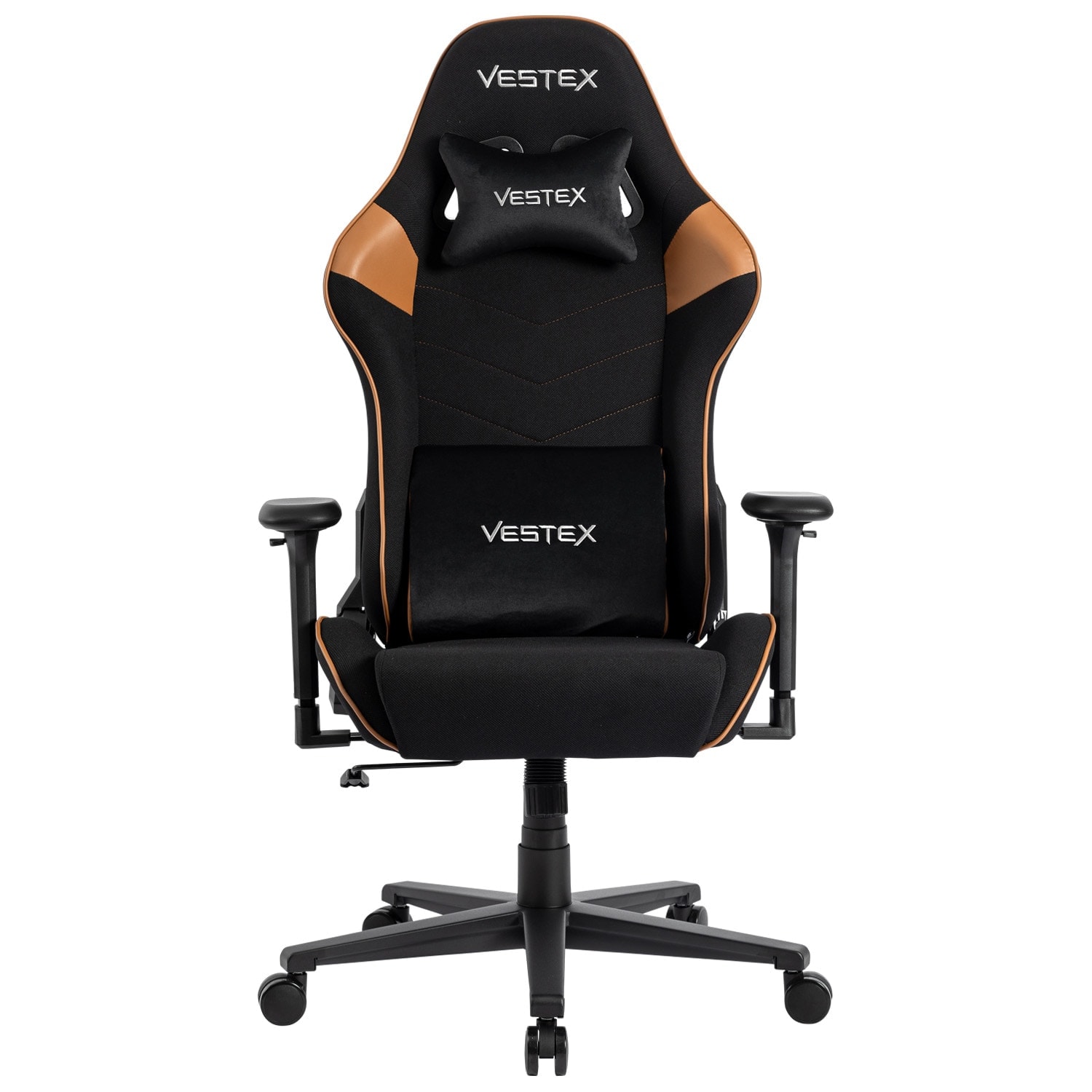 アウトレット・リファービッシュ品／VESTEX ゲーミングチェア ブラウン メッシュファブリック フットレストなし VES-S2BR