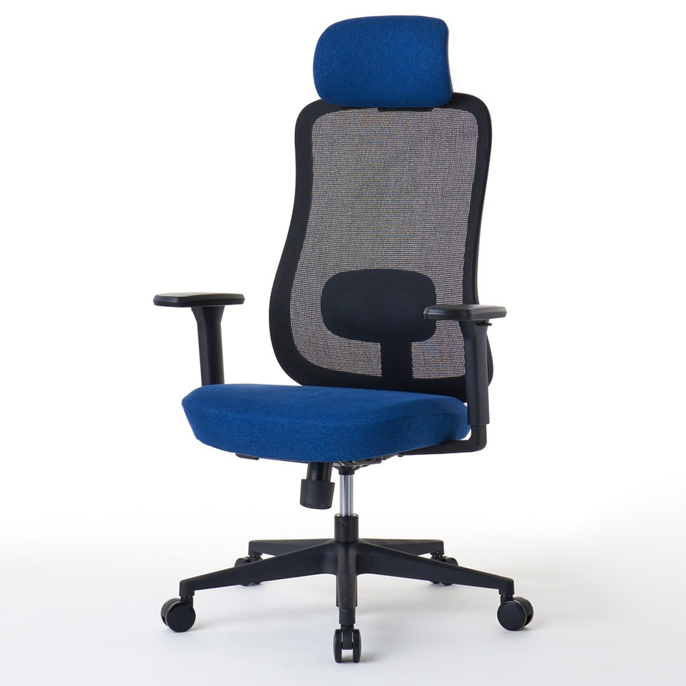 ROOM WORKS ワークチェア シンプルベーシック M2BK 張地ネイビー RM2-BBL