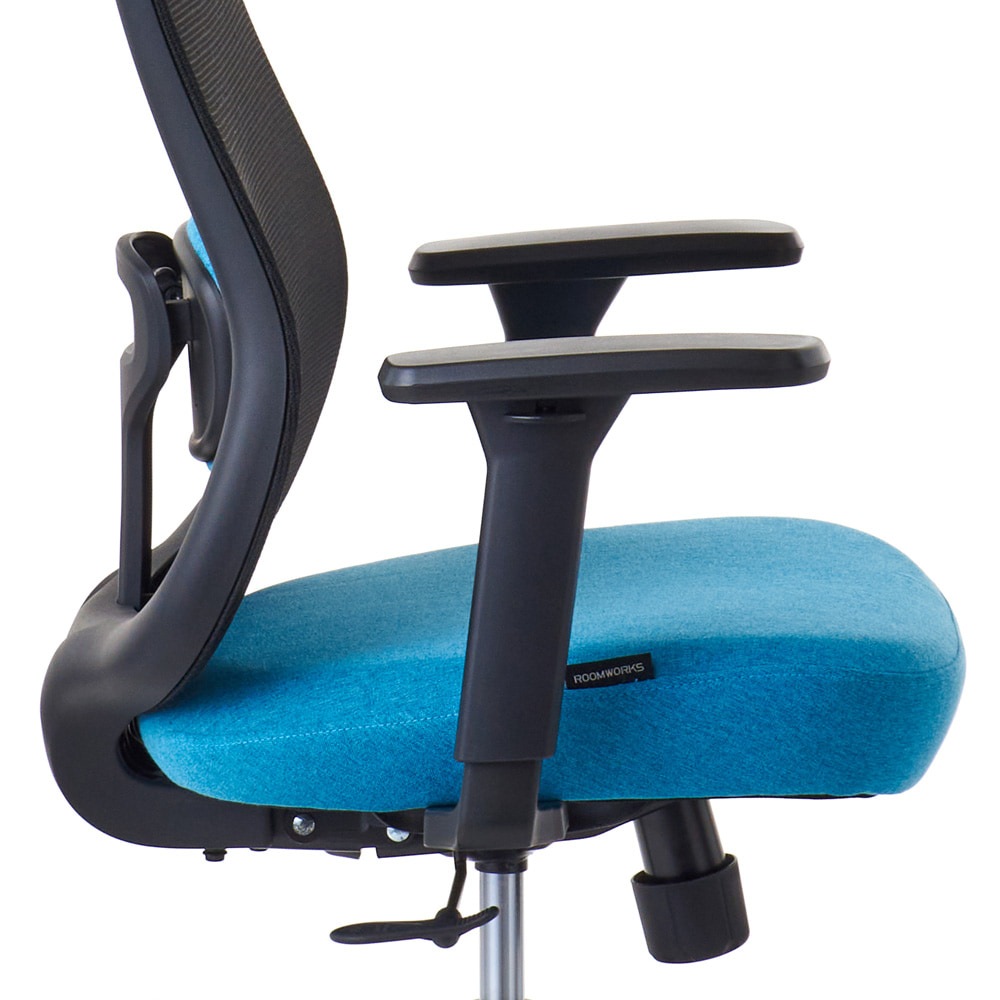 ROOM WORKS ワークチェア シンプルベーシック M2BK 張地エメラルド RM2-BEM