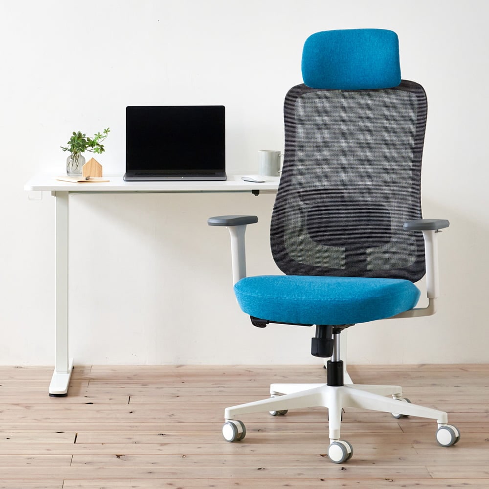 ROOM WORKS ワークチェア シンプルベーシック M2WH 張地エメラルド RM2-WEM