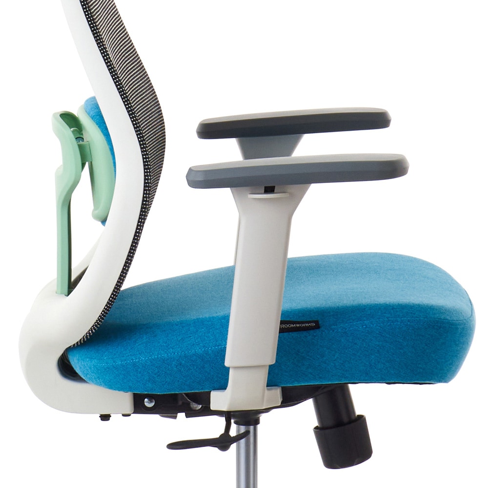 ROOM WORKS ワークチェア シンプルベーシック M2WH 張地エメラルド RM2-WEM
