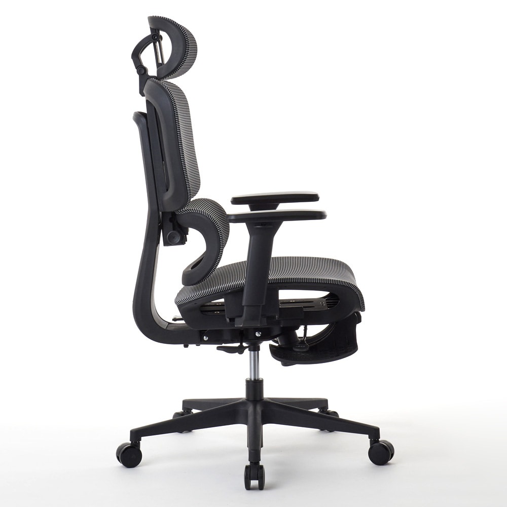 ROOM WORKS 多機能フルメッシュワークチェア M5 グレー メッシュ座面 RM5-GY