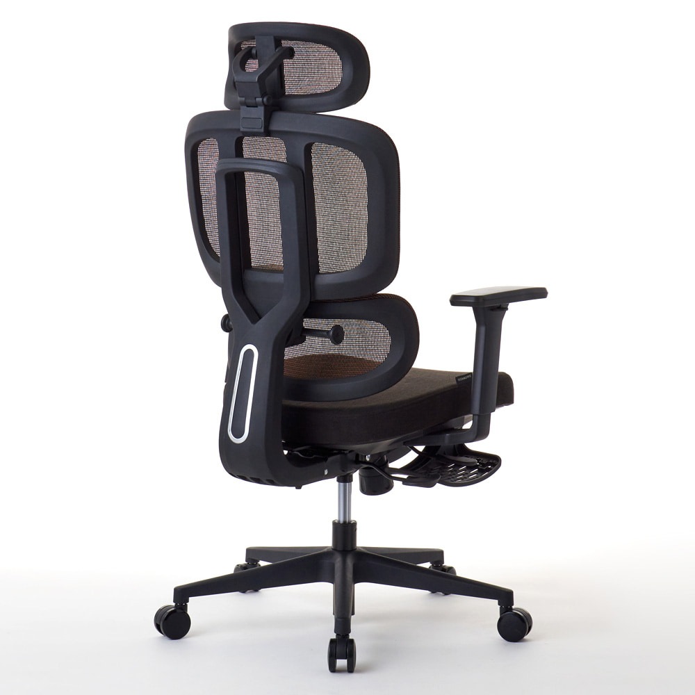 ROOM WORKS 多機能メッシュワークチェア M6 ファブリック座面ブラウン RM6-BR
