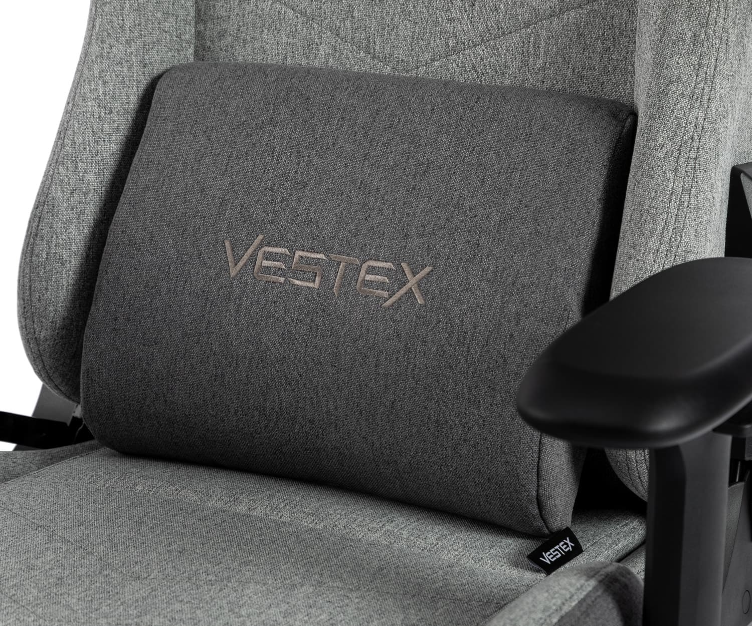 VESTEX ゲーミングチェア グレー ファブリック フットレスト付 VES-S1FTGY