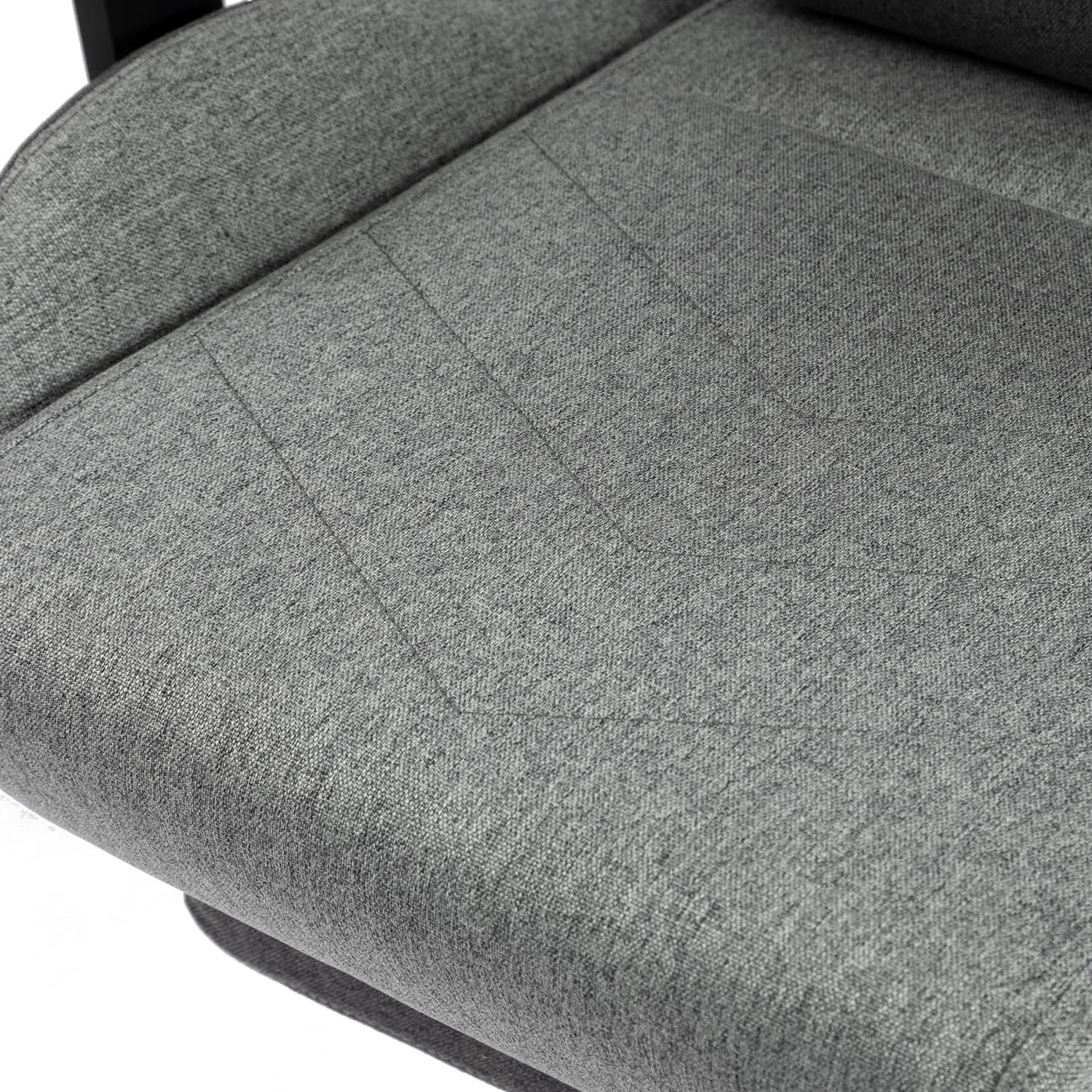 VESTEX ゲーミングチェア グレー ファブリック フットレスト付 VES-S1FTGY