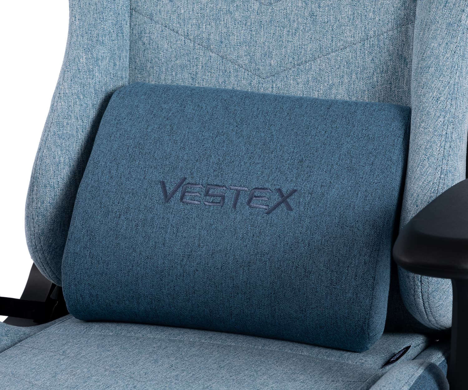 次回12月中旬入荷予定 VESTEX ゲーミングチェア ブルー ファブリック フットレスト付 VES-S1FTBL