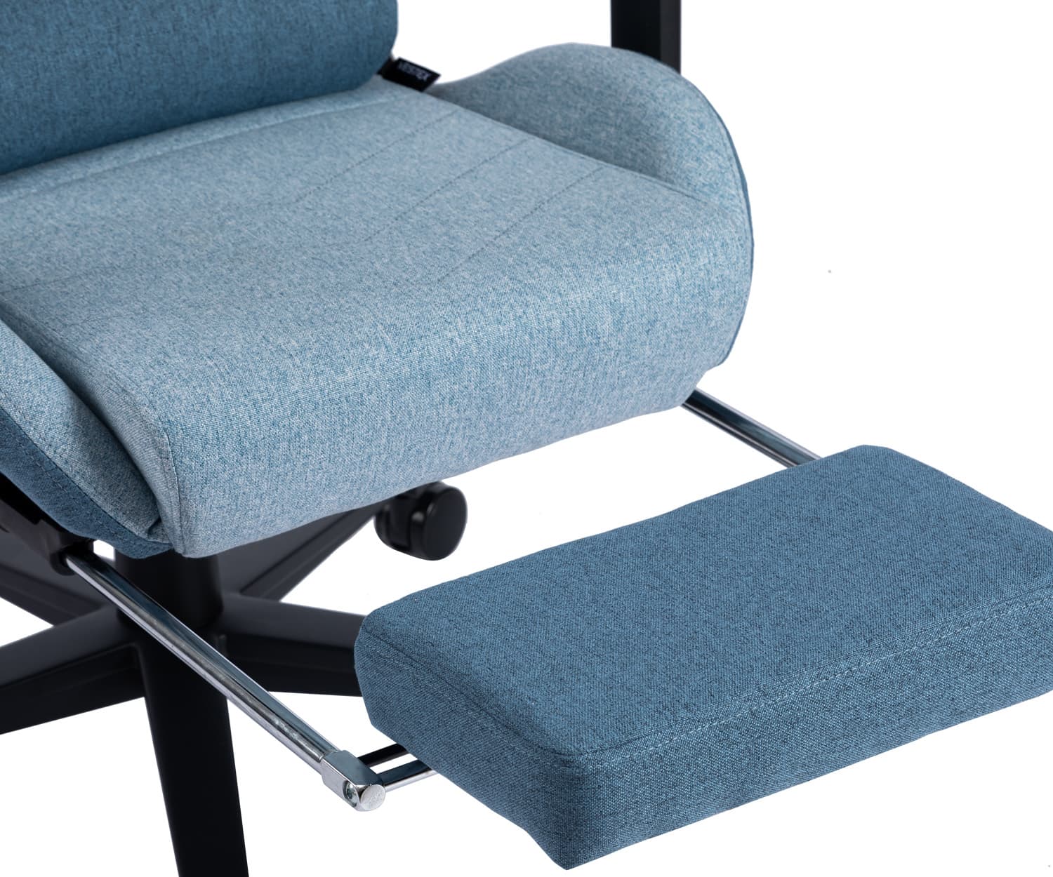 次回12月中旬入荷予定 VESTEX ゲーミングチェア ブルー ファブリック フットレスト付 VES-S1FTBL