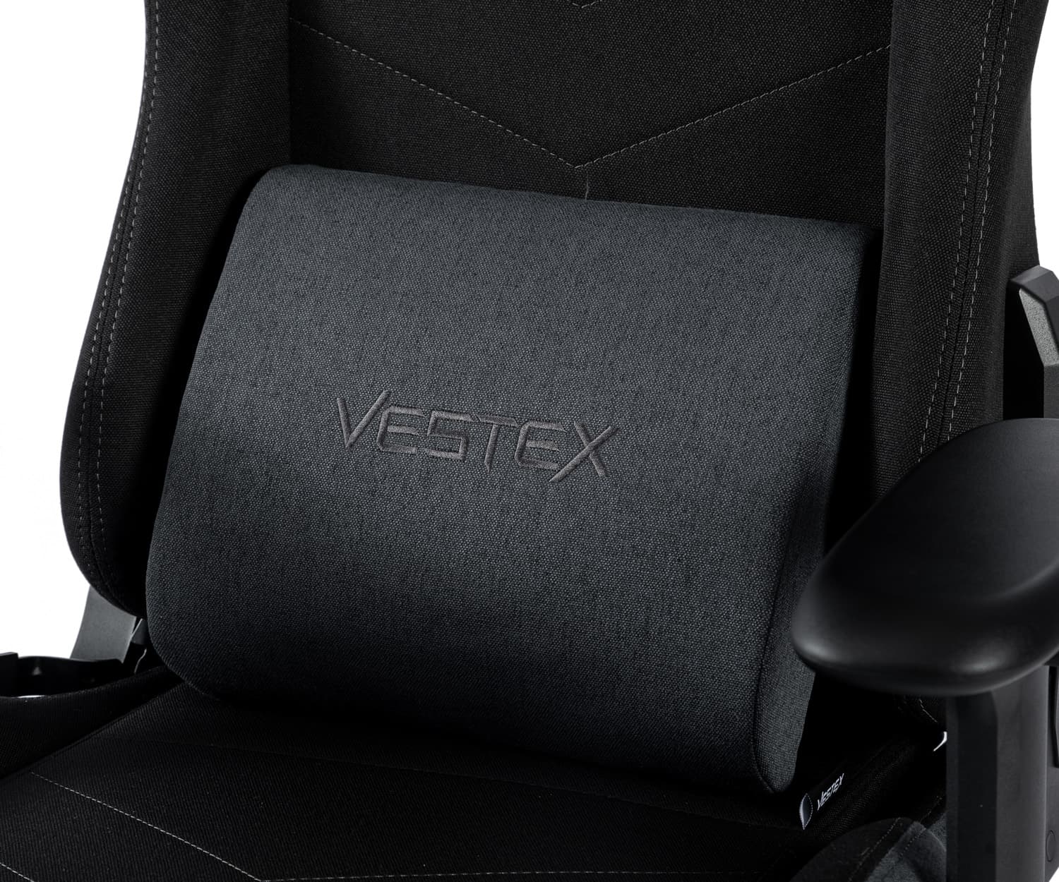 次回12月中旬入荷予定 VESTEX ゲーミングチェア ブラック ファブリック フットレスト付 VES-S1FTBK
